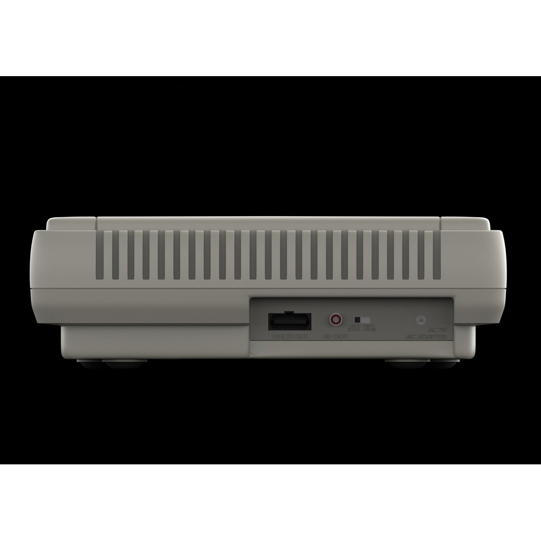 SNES Super Nintendo 3D Model – Low Poly Game Asset, FBX, PBR Textures - View 22