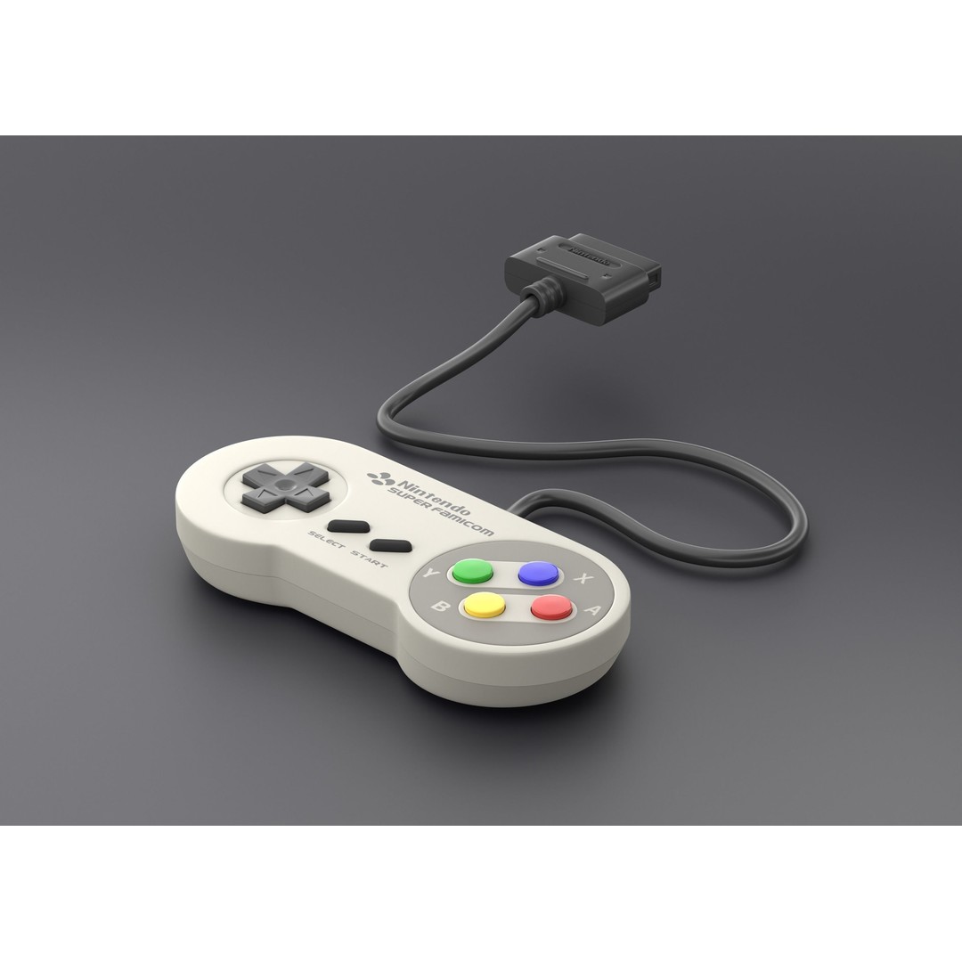 SNES Super Nintendo 3D Model – Low Poly Game Asset, FBX, PBR Textures - View 26