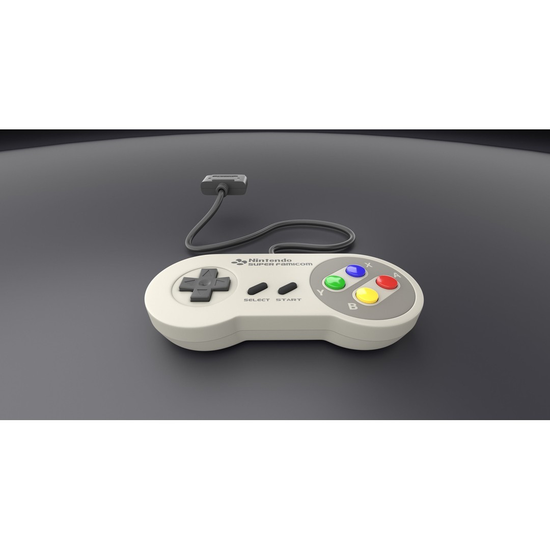 SNES Super Nintendo 3D Model – Low Poly Game Asset, FBX, PBR Textures - View 28