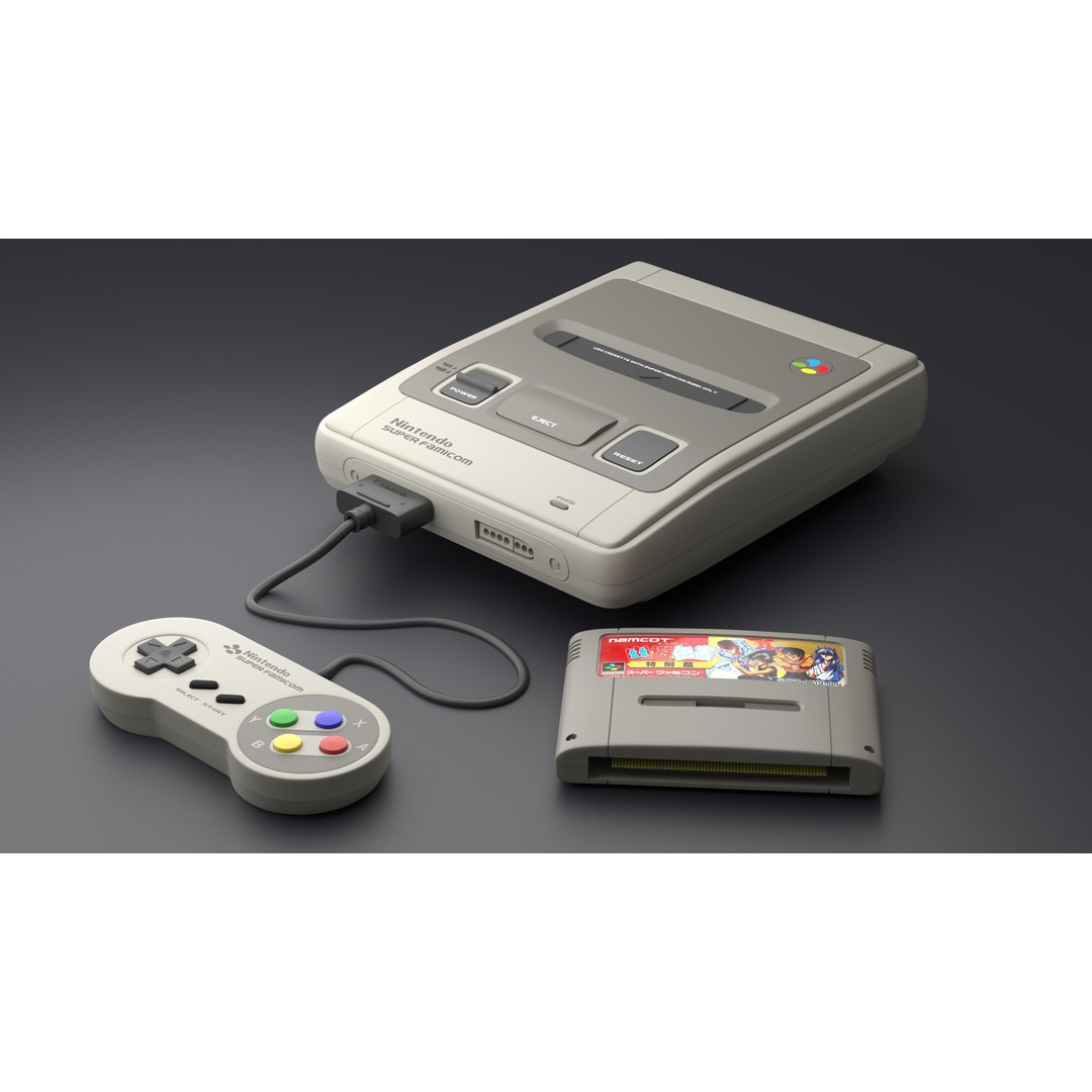 SNES Super Nintendo 3D Model – Low Poly Game Asset, FBX, PBR Textures - View 3