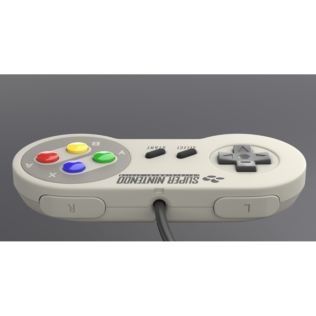 SNES Super Nintendo 3D Model – Low Poly Game Asset, FBX, PBR Textures - View 31