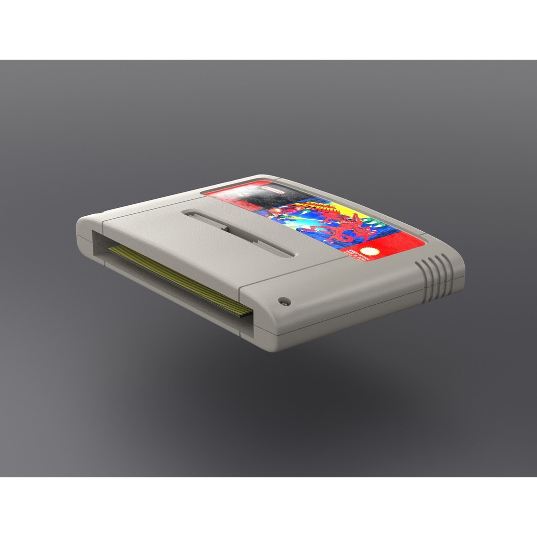 SNES Super Nintendo 3D Model – Low Poly Game Asset, FBX, PBR Textures - View 34