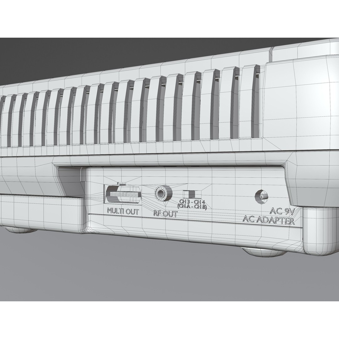 SNES Super Nintendo 3D Model – Low Poly Game Asset, FBX, PBR Textures - View 43