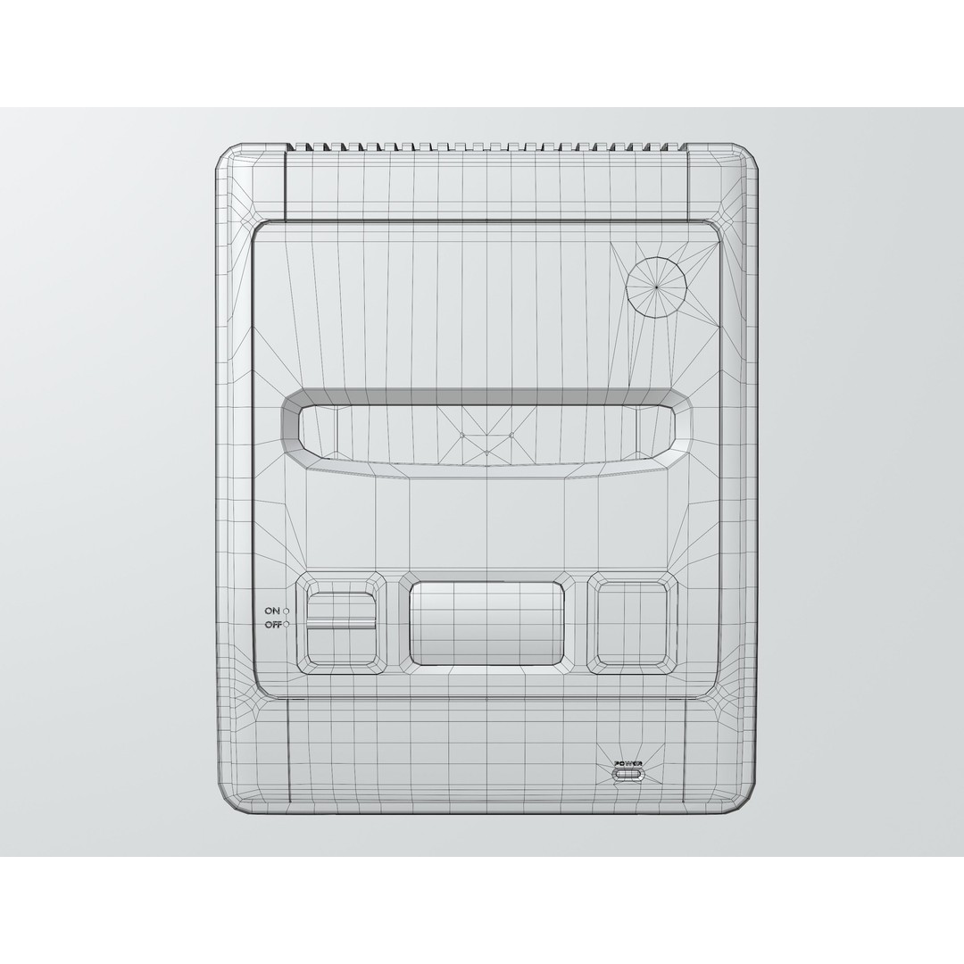 SNES Super Nintendo 3D Model – Low Poly Game Asset, FBX, PBR Textures - View 44