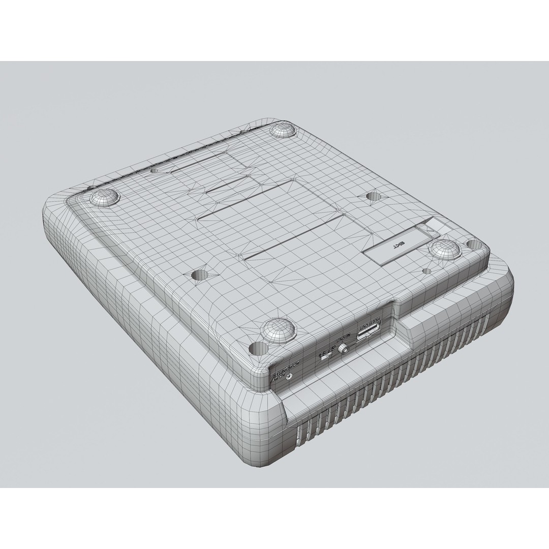 SNES Super Nintendo 3D Model – Low Poly Game Asset, FBX, PBR Textures - View 47