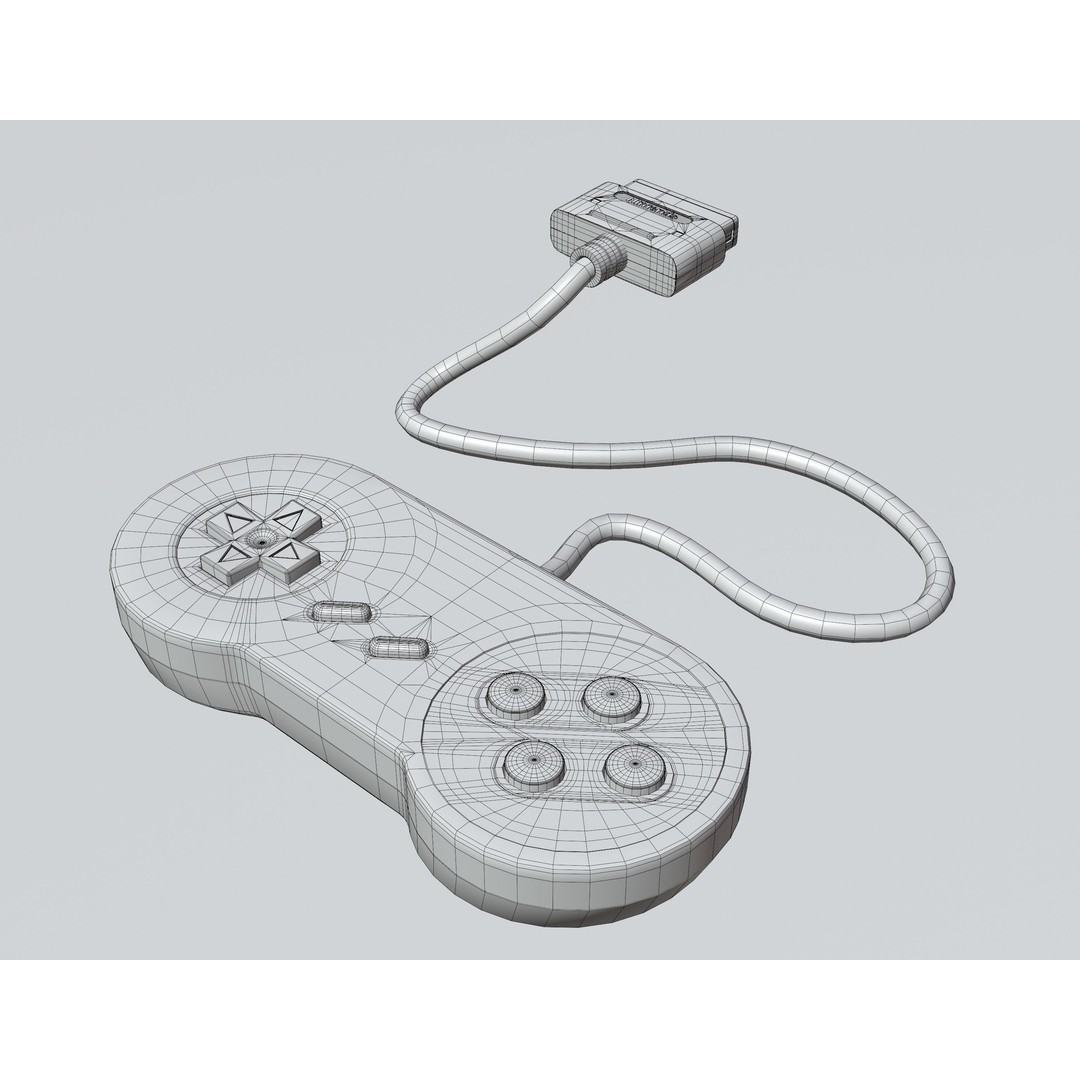 SNES Super Nintendo 3D Model – Low Poly Game Asset, FBX, PBR Textures - View 51