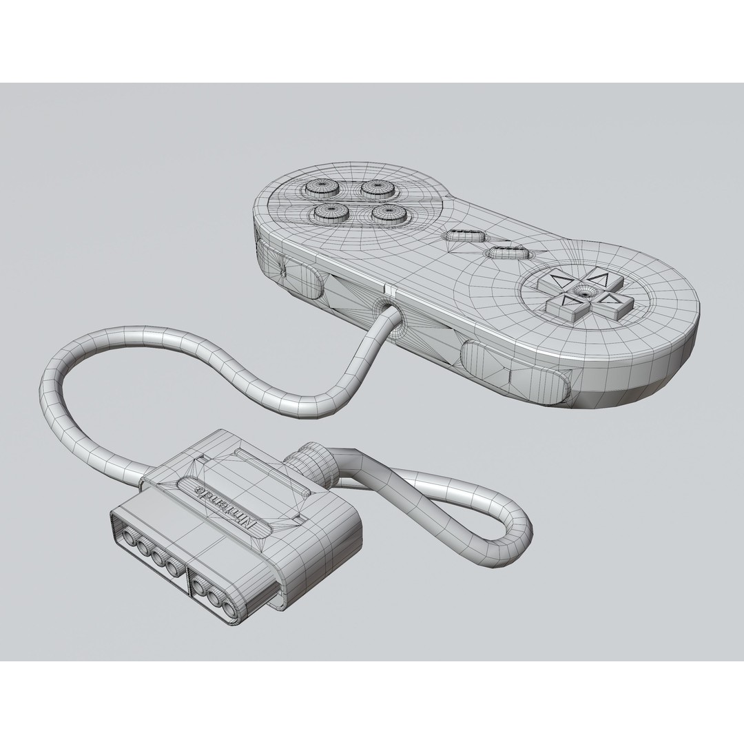 SNES Super Nintendo 3D Model – Low Poly Game Asset, FBX, PBR Textures - View 53