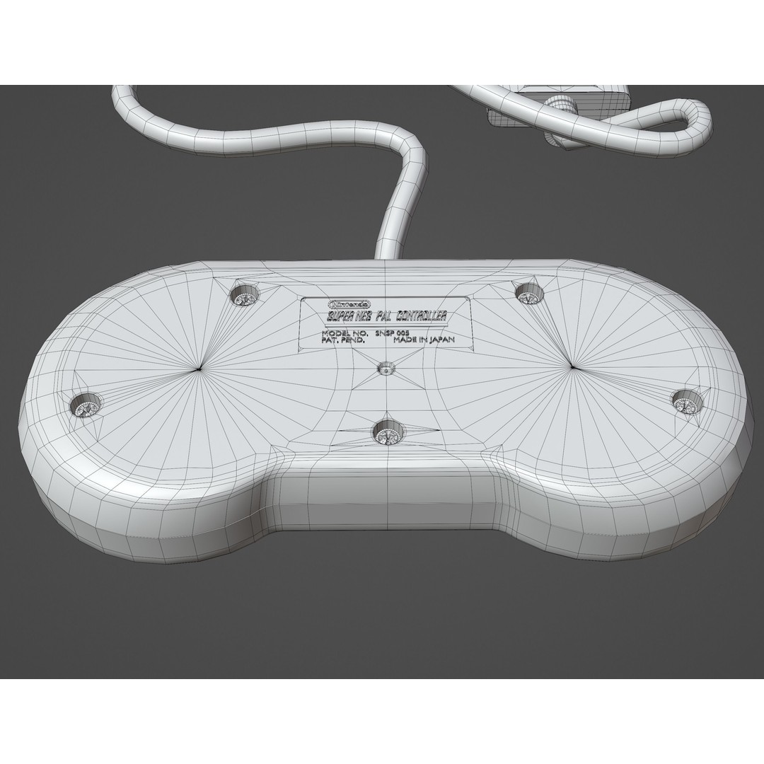 SNES Super Nintendo 3D Model – Low Poly Game Asset, FBX, PBR Textures - View 56