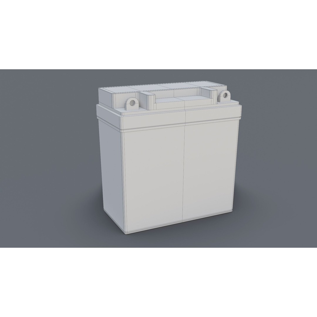 Automotive Battery 3D Model – Low Poly PBR Game Asset, FBX, Blender - View 10