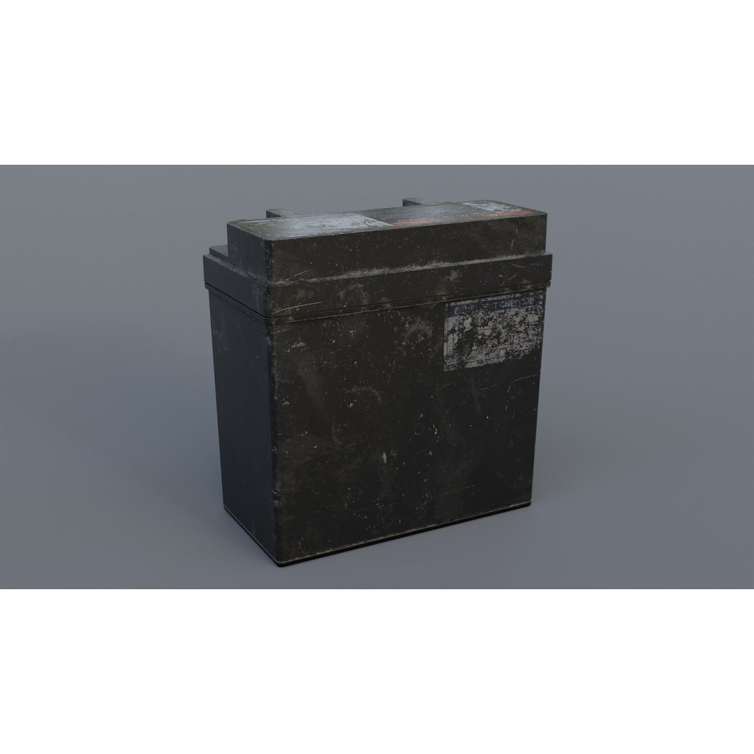 Automotive Battery 3D Model – Low Poly PBR Game Asset, FBX, Blender - View 5