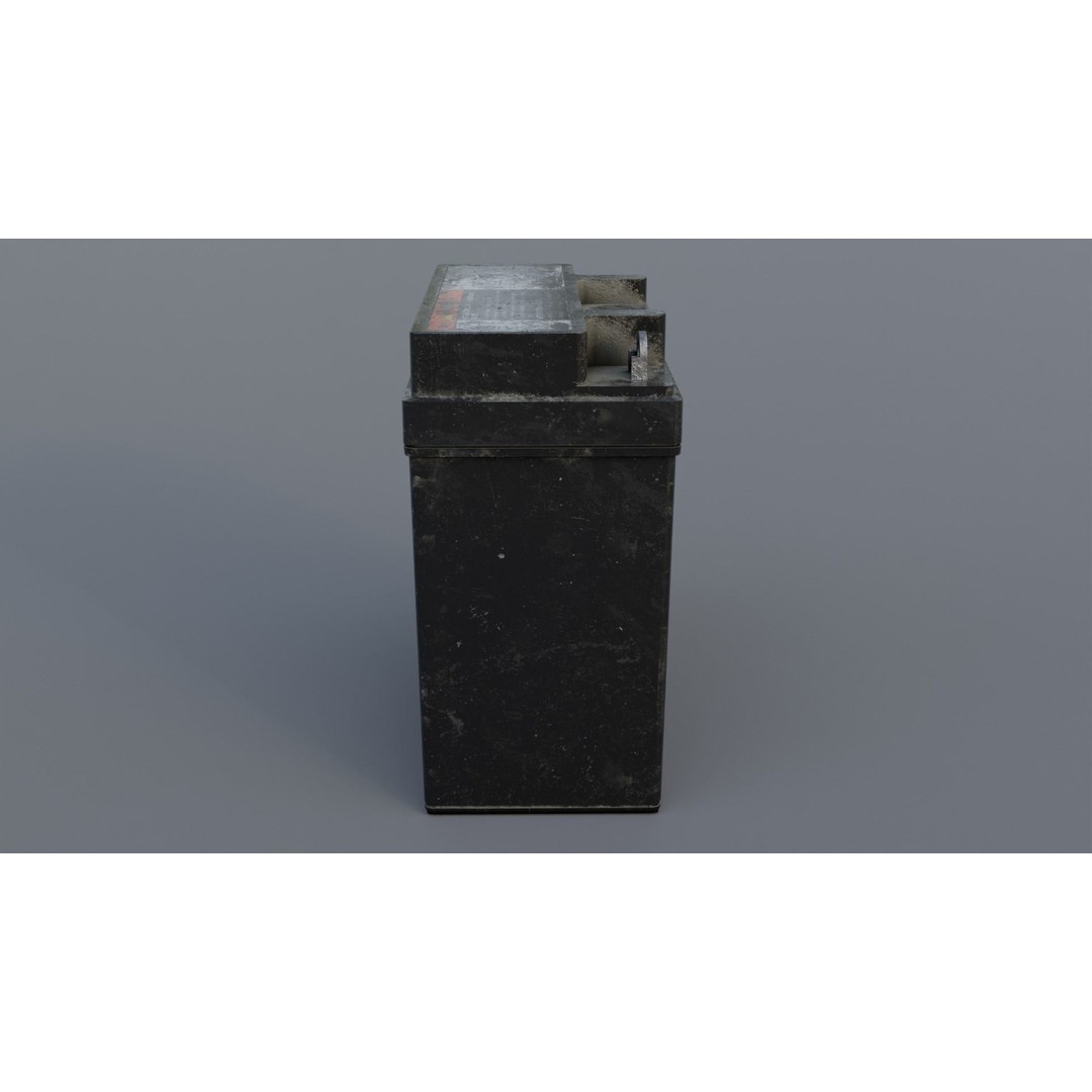Automotive Battery 3D Model – Low Poly PBR Game Asset, FBX, Blender - View 6