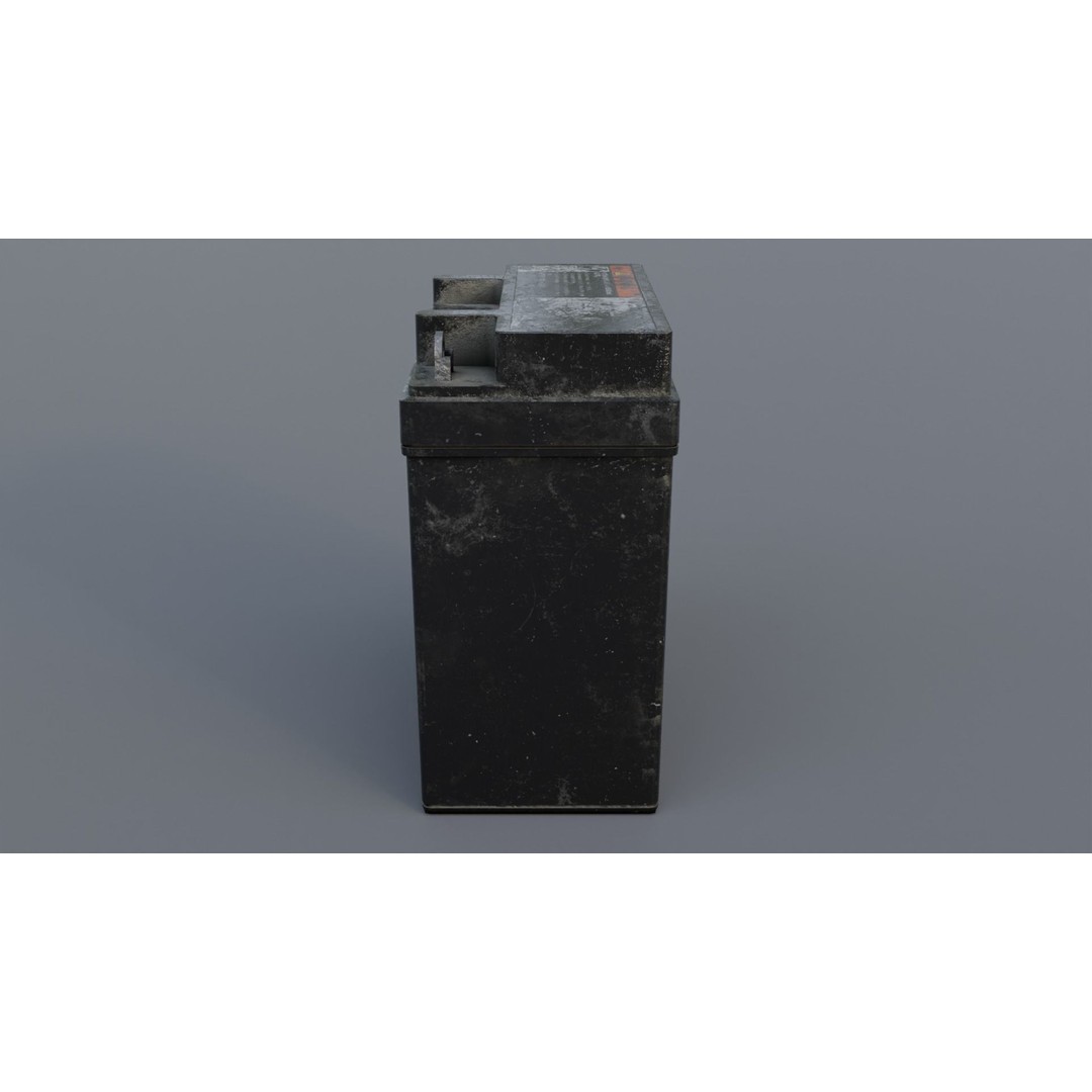 Automotive Battery 3D Model – Low Poly PBR Game Asset, FBX, Blender - View 7