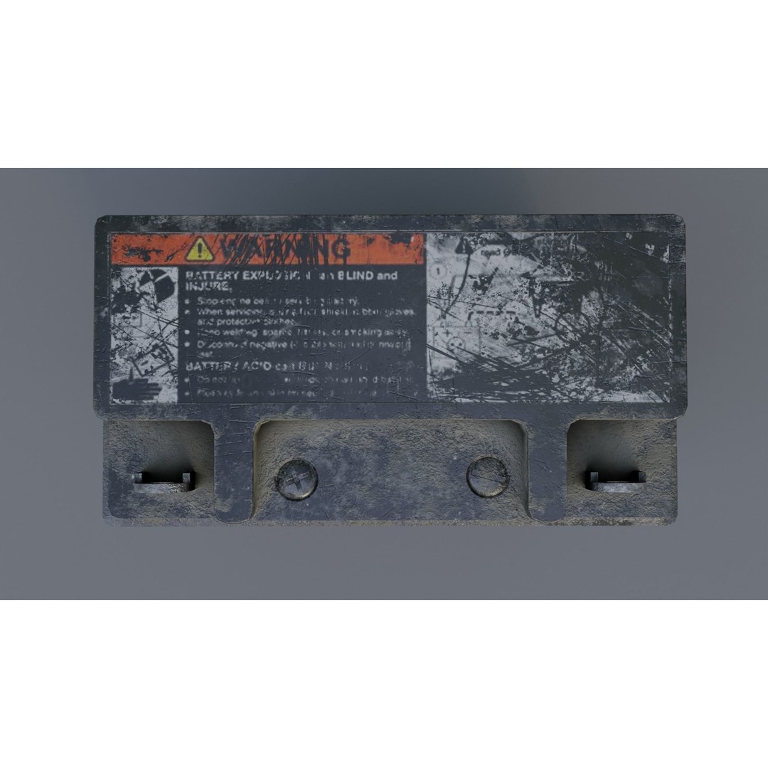 Automotive Battery 3D Model – Low Poly PBR Game Asset, FBX, Blender - View 8