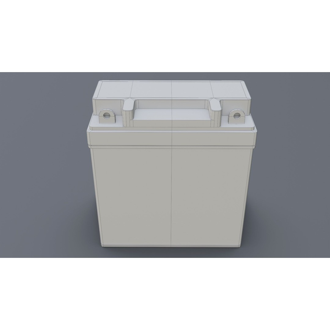 Automotive Battery 3D Model – Low Poly PBR Game Asset, FBX, Blender - View 9