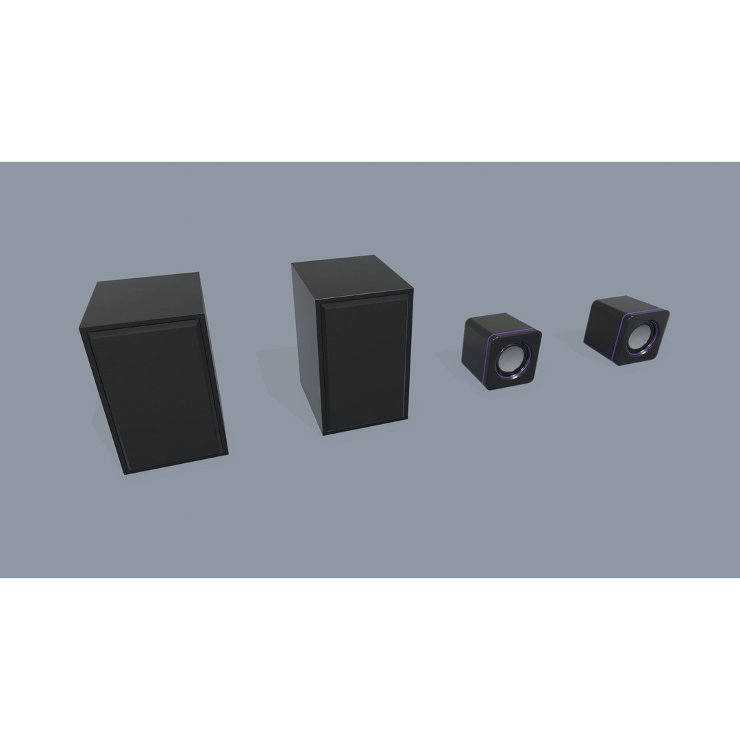 Computer Set 3D Model – Low Poly Game Ready Asset, PBR Textures - View 11
