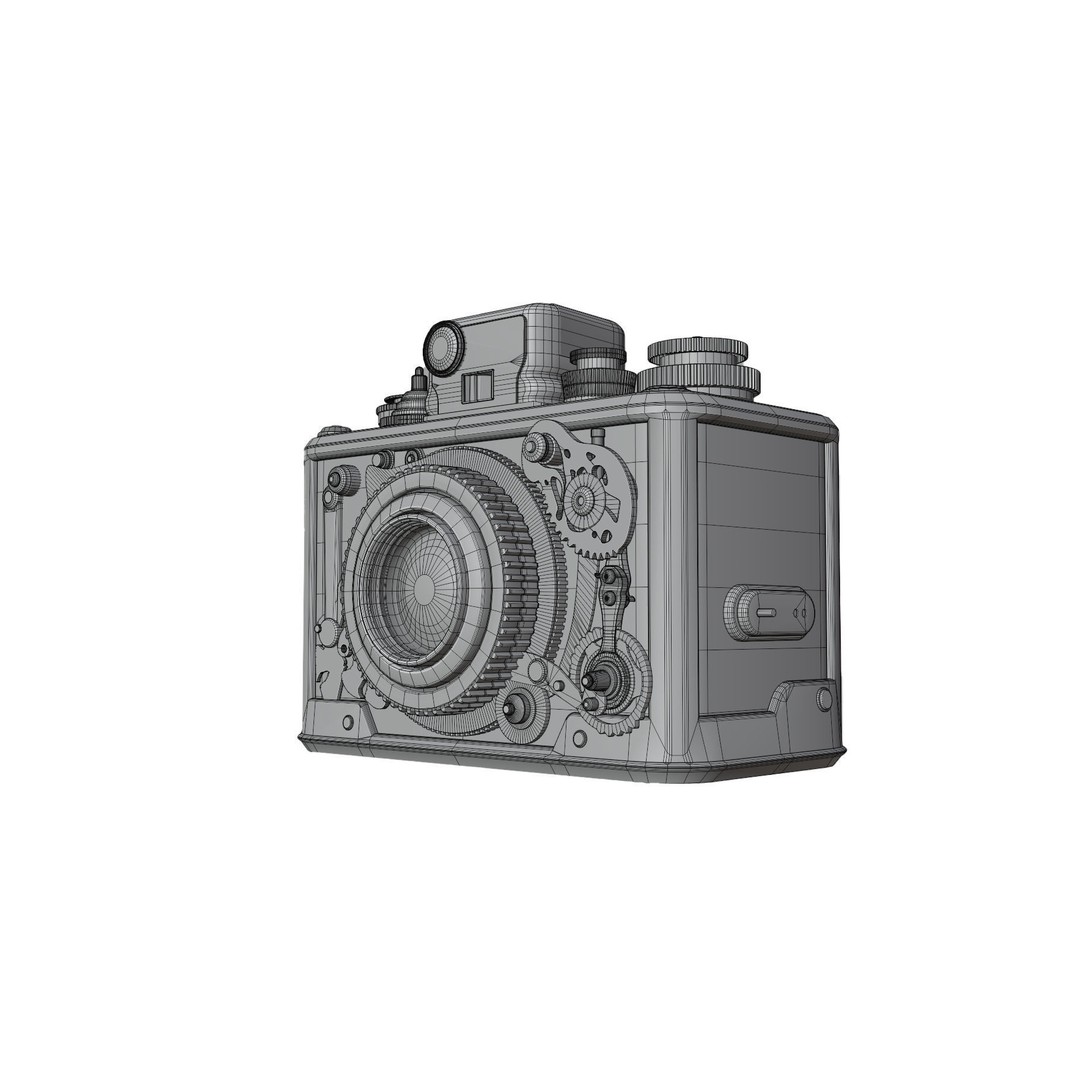 Vintage Camera 3D Model – Industrial Low Poly Asset, FBX & OBJ