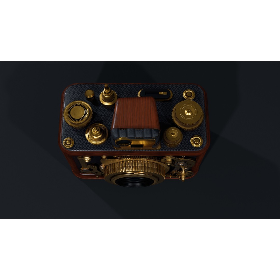 Vintage Camera 3D Model – Industrial Low Poly Asset, FBX & OBJ - View 4