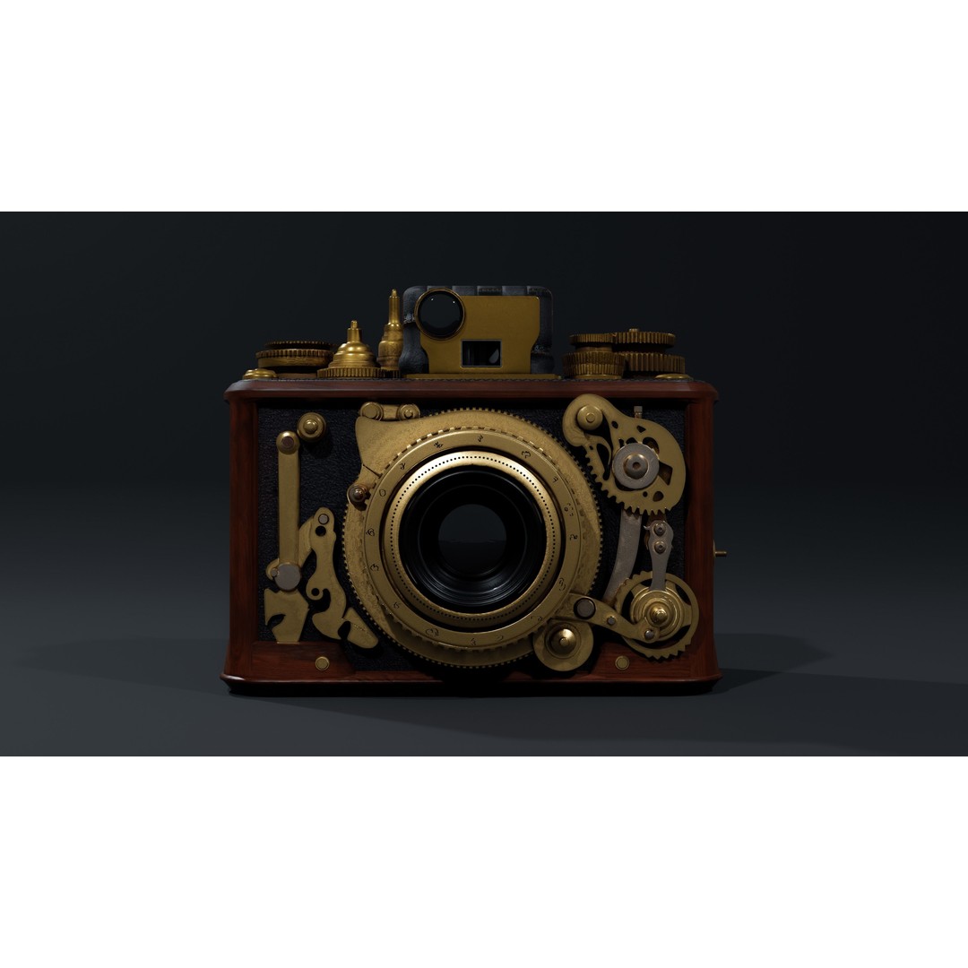 Vintage Camera 3D Model – Industrial Low Poly Asset, FBX & OBJ - View 5