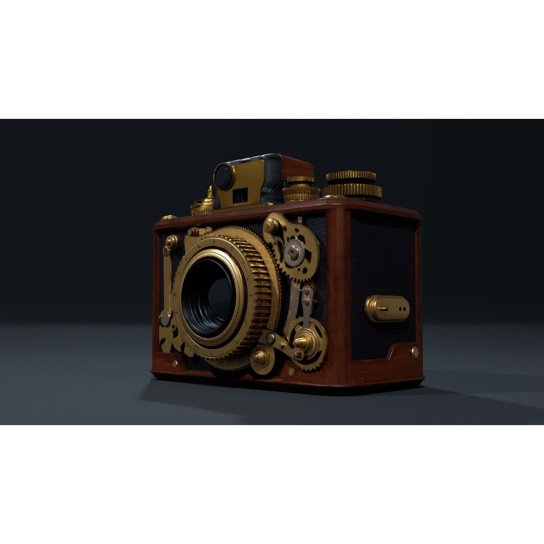 Vintage Camera 3D Model – Industrial Low Poly Asset, FBX & OBJ - View 6