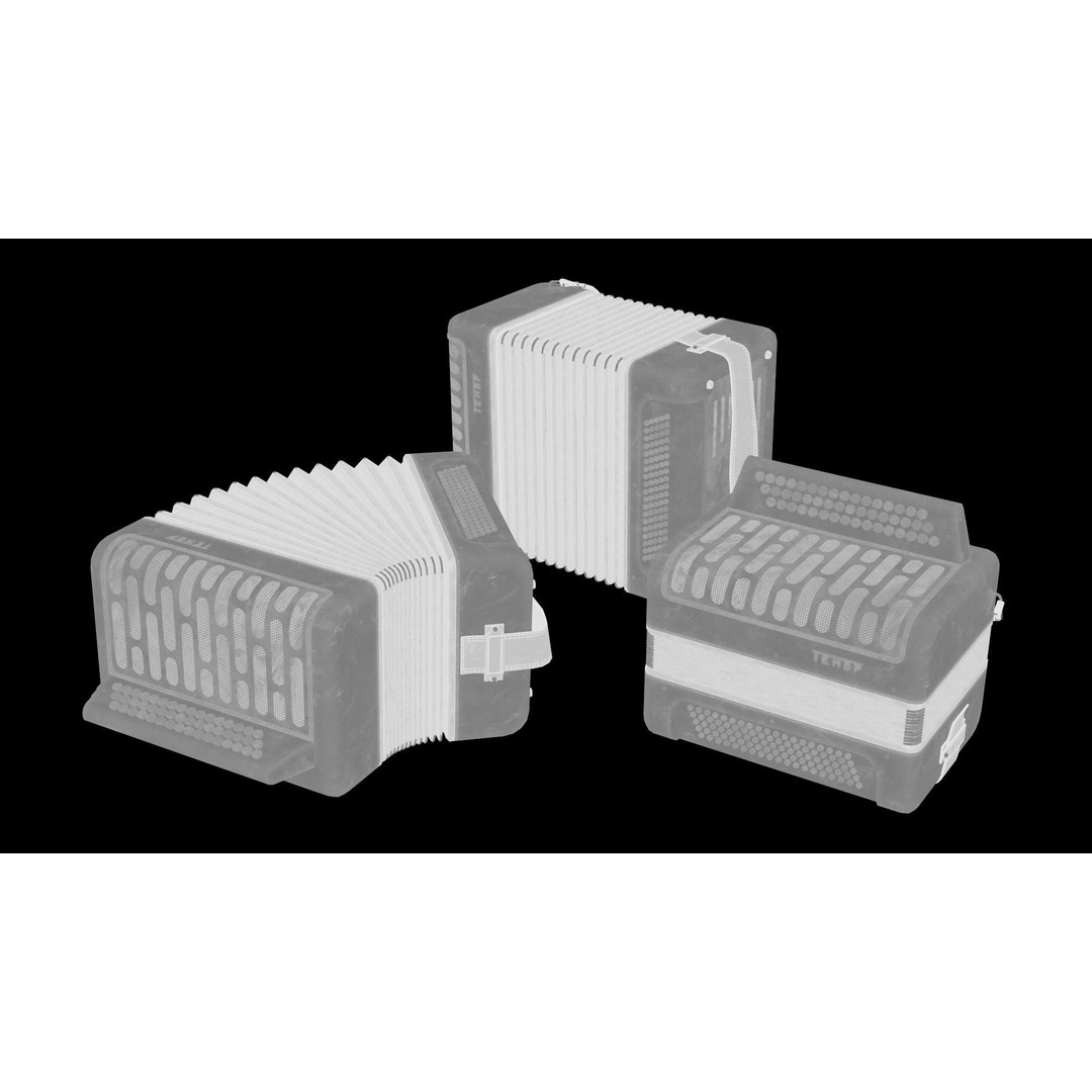 Soviet Button Accordion 3D Model – Low Poly Game Asset, FBX