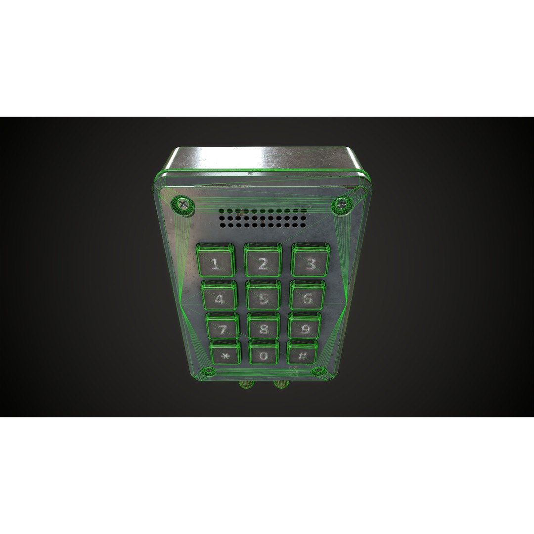 Old Combination Lock 3D Model – Low Poly Game Asset, FBX, PBR Textures