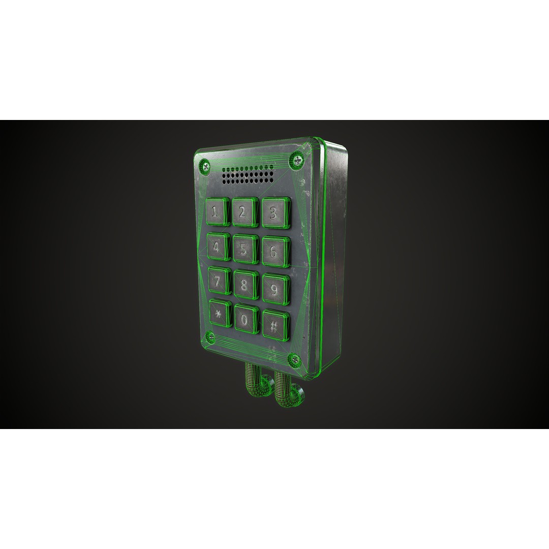 Old Combination Lock 3D Model – Low Poly Game Asset, FBX, PBR Textures - View 13
