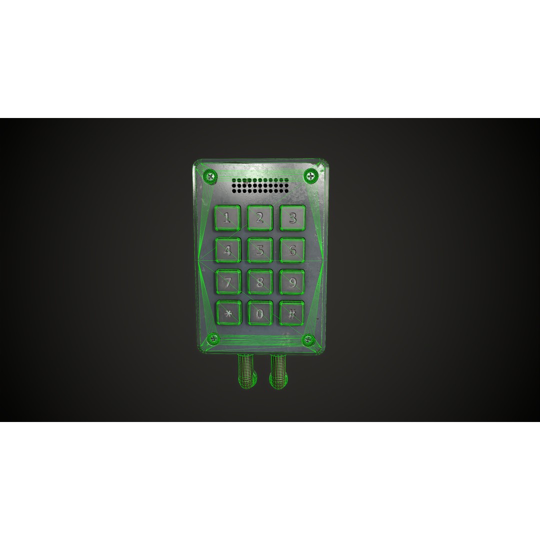 Old Combination Lock 3D Model – Low Poly Game Asset, FBX, PBR Textures - View 14