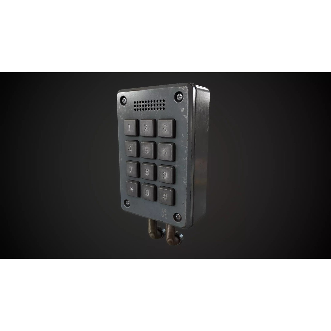 Old Combination Lock 3D Model – Low Poly Game Asset, FBX, PBR Textures - View 2