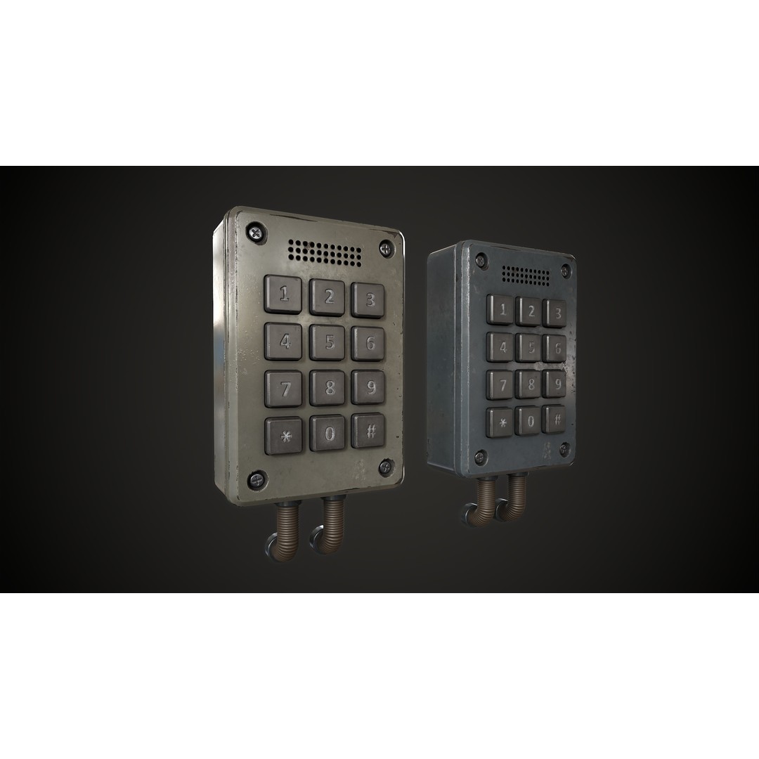 Old Combination Lock 3D Model – Low Poly Game Asset, FBX, PBR Textures - View 3