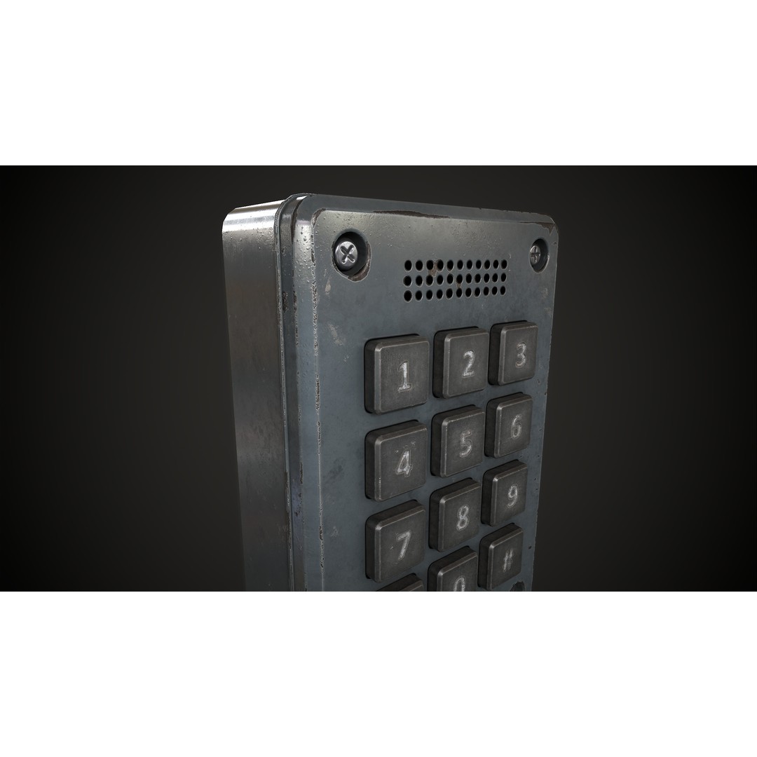 Old Combination Lock 3D Model – Low Poly Game Asset, FBX, PBR Textures - View 4