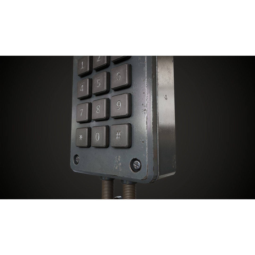 Old Combination Lock 3D Model – Low Poly Game Asset, FBX, PBR Textures - View 5