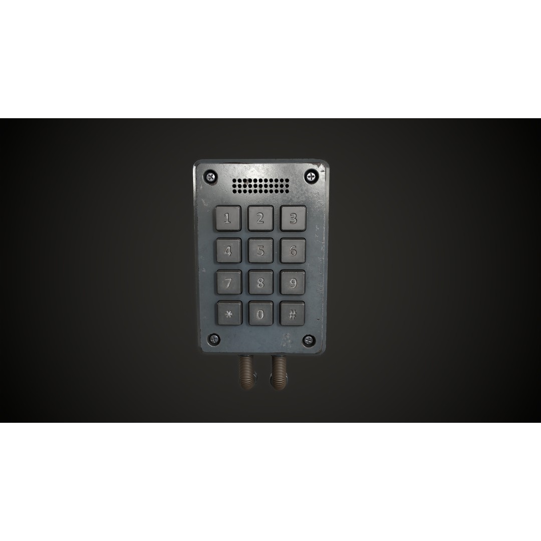 Old Combination Lock 3D Model – Low Poly Game Asset, FBX, PBR Textures - View 6