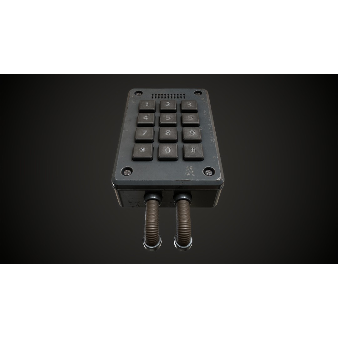 Old Combination Lock 3D Model – Low Poly Game Asset, FBX, PBR Textures - View 8