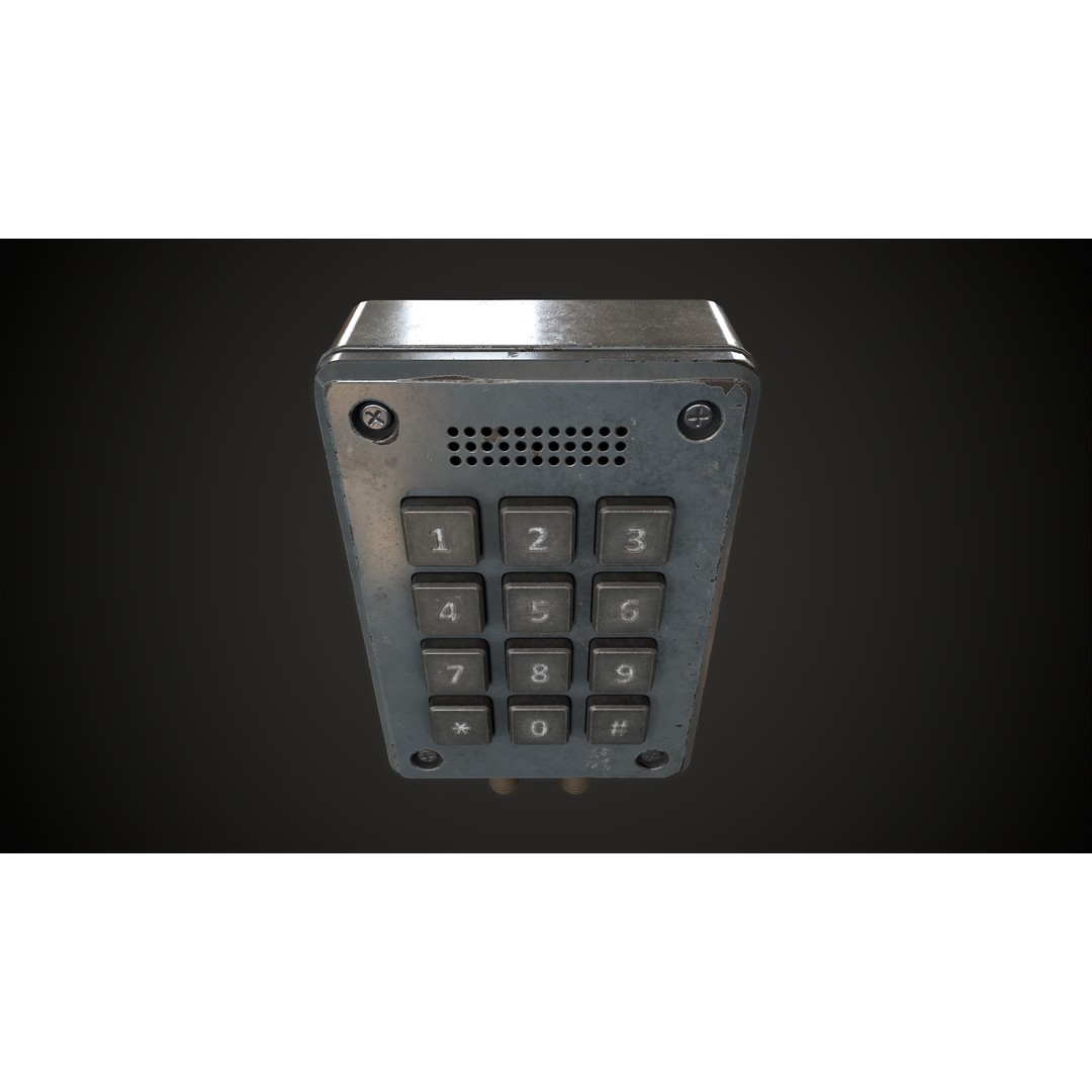 Old Combination Lock 3D Model – Low Poly Game Asset, FBX, PBR Textures - View 9