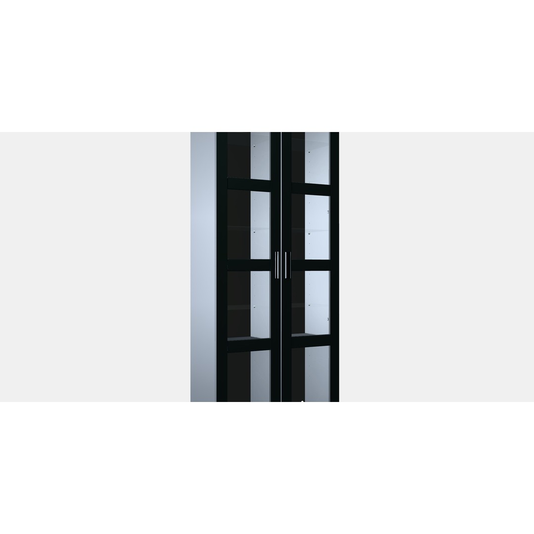 BRIMNES Glass-Door Cabinet 3D Model – Modern Furniture Asset, FBX - View 10
