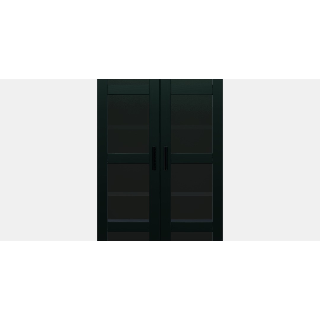 BRIMNES Glass-Door Cabinet 3D Model – Modern Furniture Asset, FBX - View 12