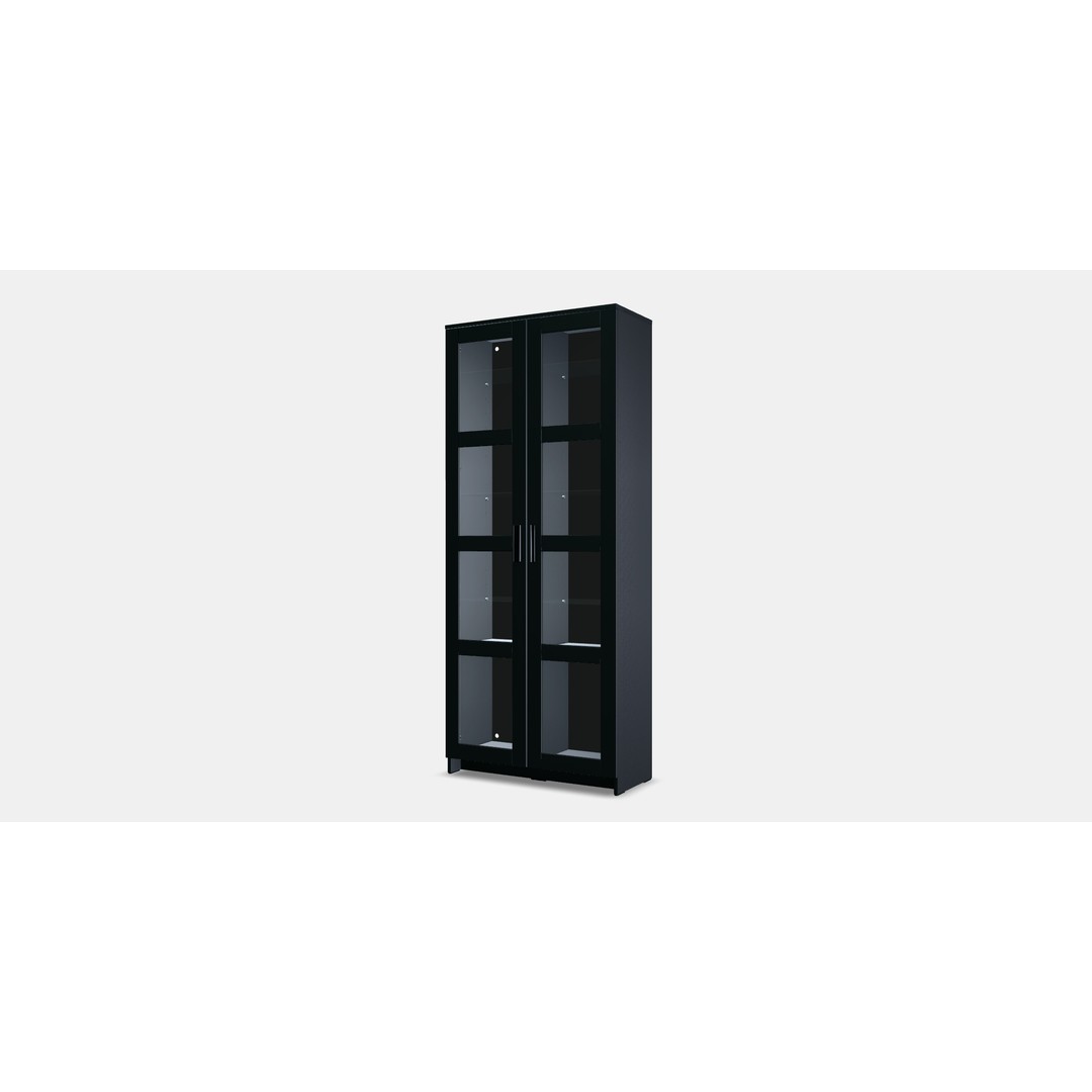 BRIMNES Glass-Door Cabinet 3D Model – Modern Furniture Asset, FBX - View 13