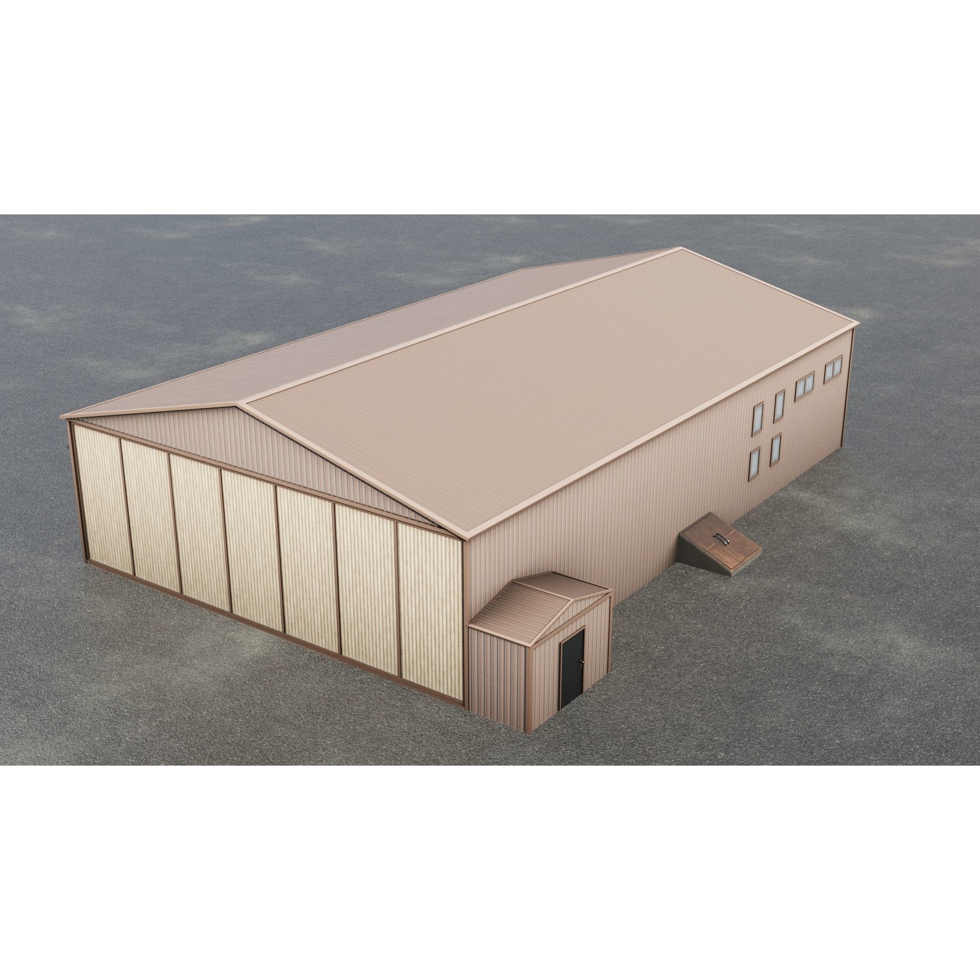 Airfield Hangar Collection - Low-Poly Game-Ready 3D Model - View 12