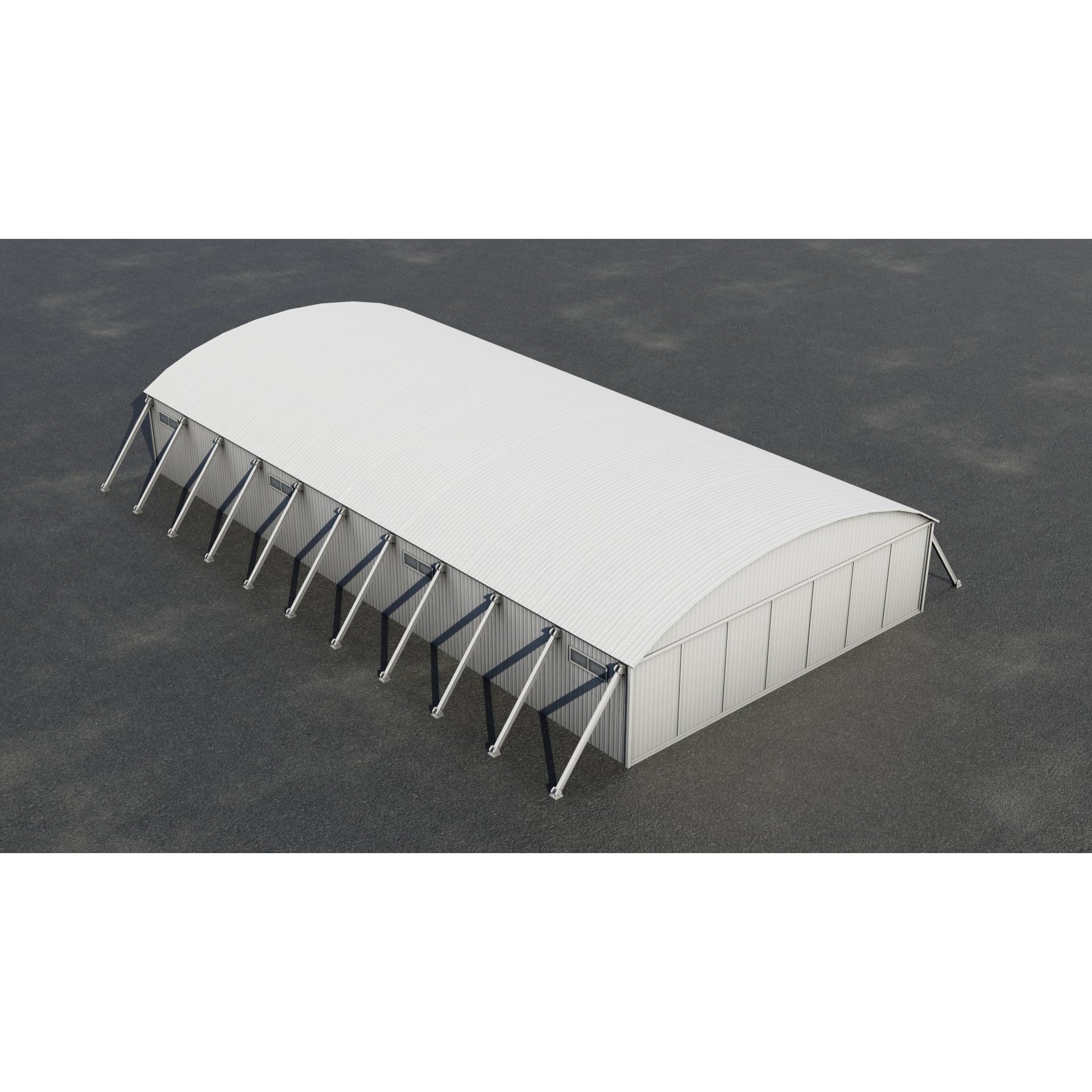 Airfield Hangar Collection - Low-Poly Game-Ready 3D Model - View 20