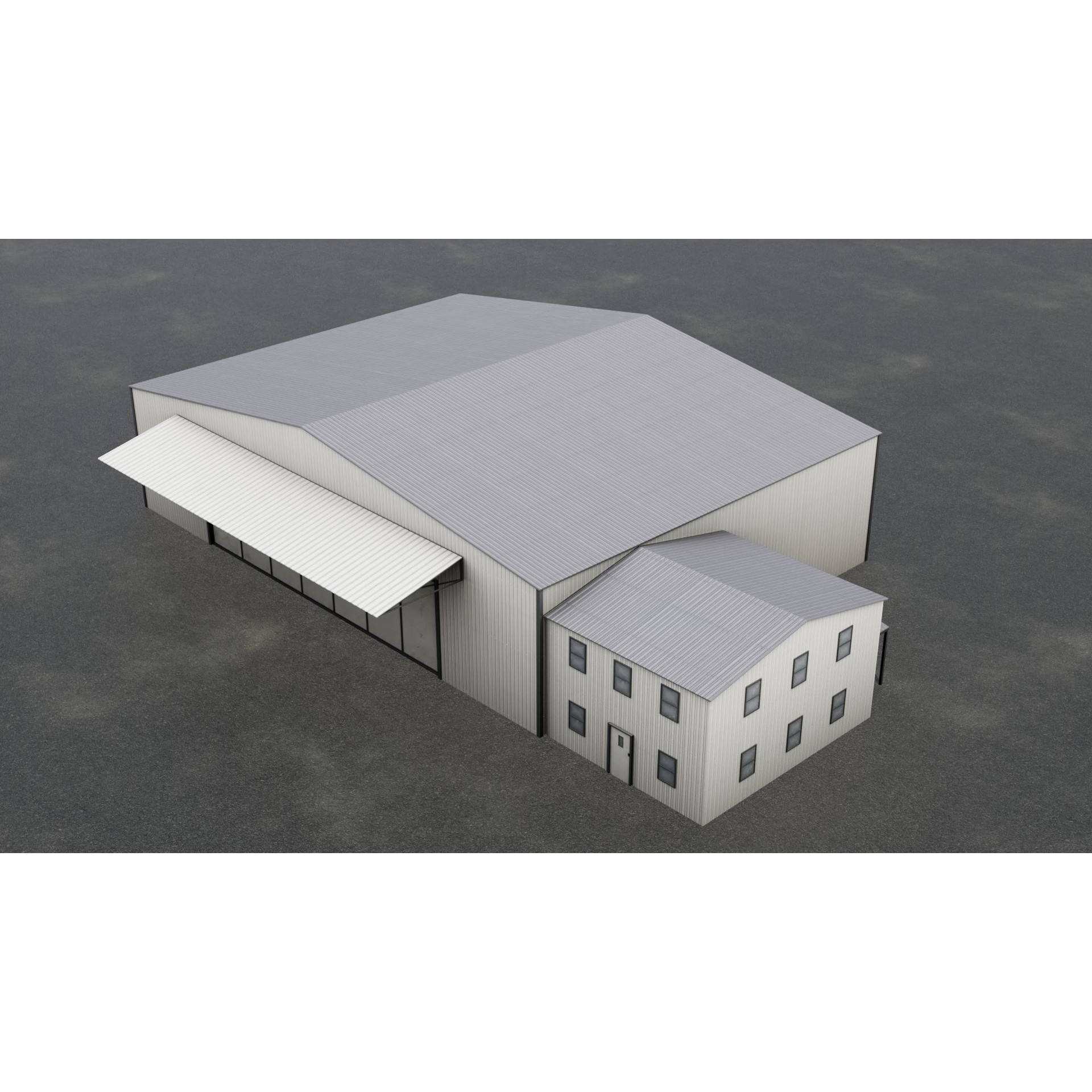 Airfield Hangar Collection - Low-Poly Game-Ready 3D Model - View 42