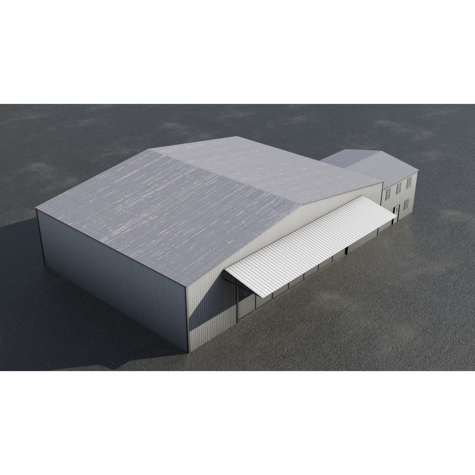 Airfield Hangar Collection - Low-Poly Game-Ready 3D Model - View 43