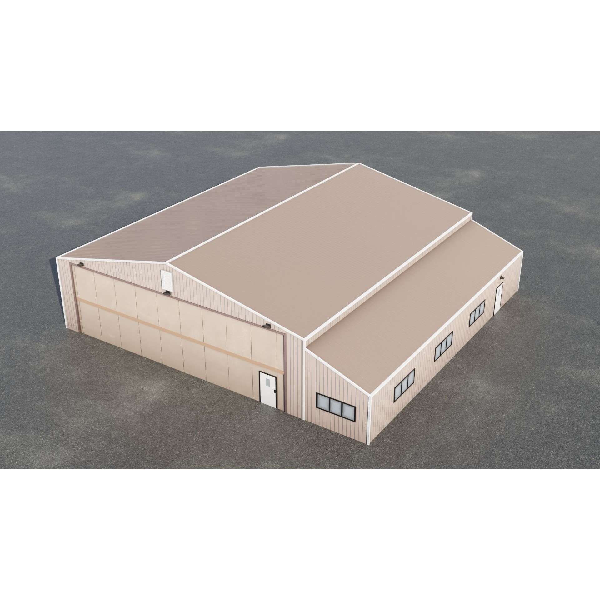 Airfield Hangar Collection - Low-Poly Game-Ready 3D Model - View 7