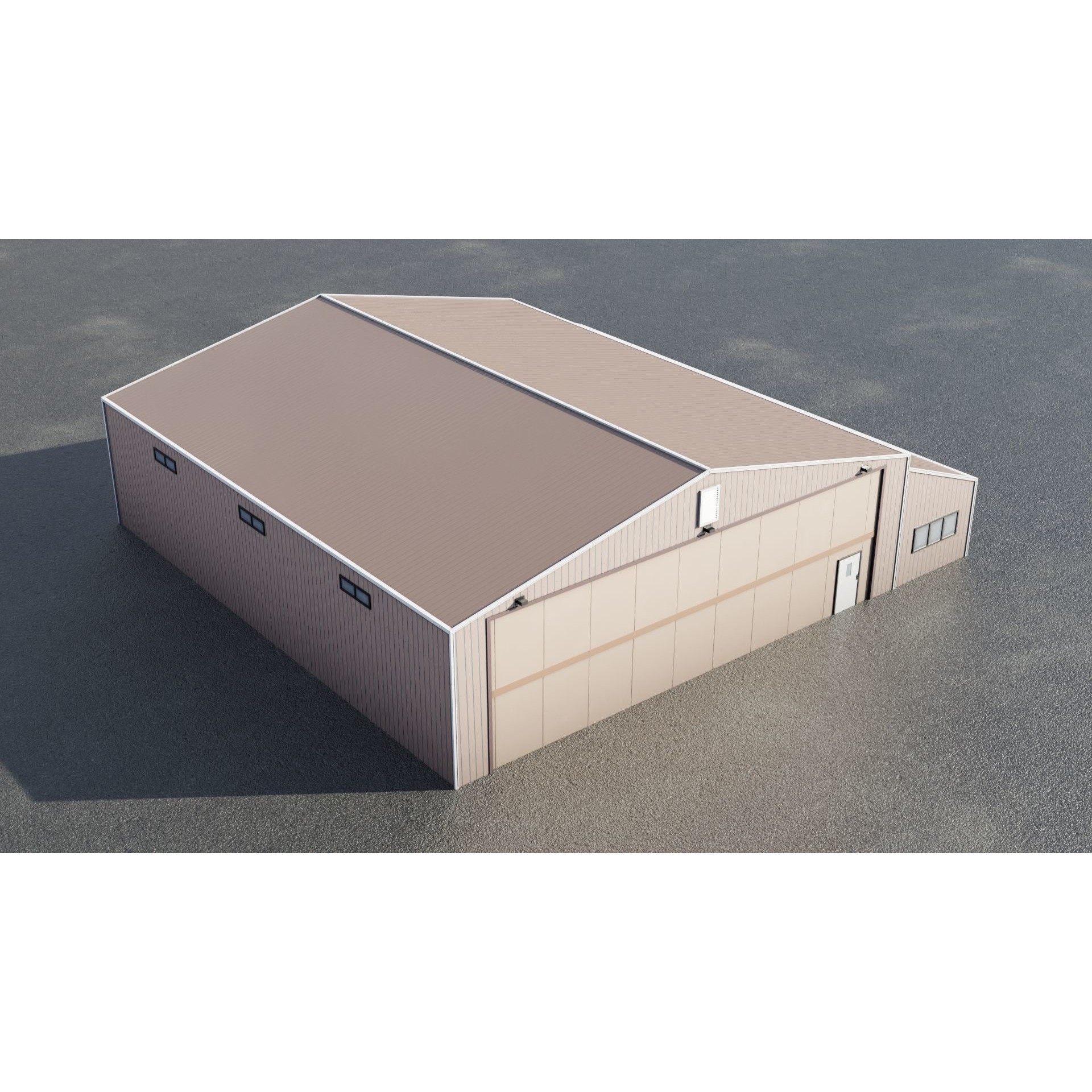 Airfield Hangar Collection - Low-Poly Game-Ready 3D Model - View 8