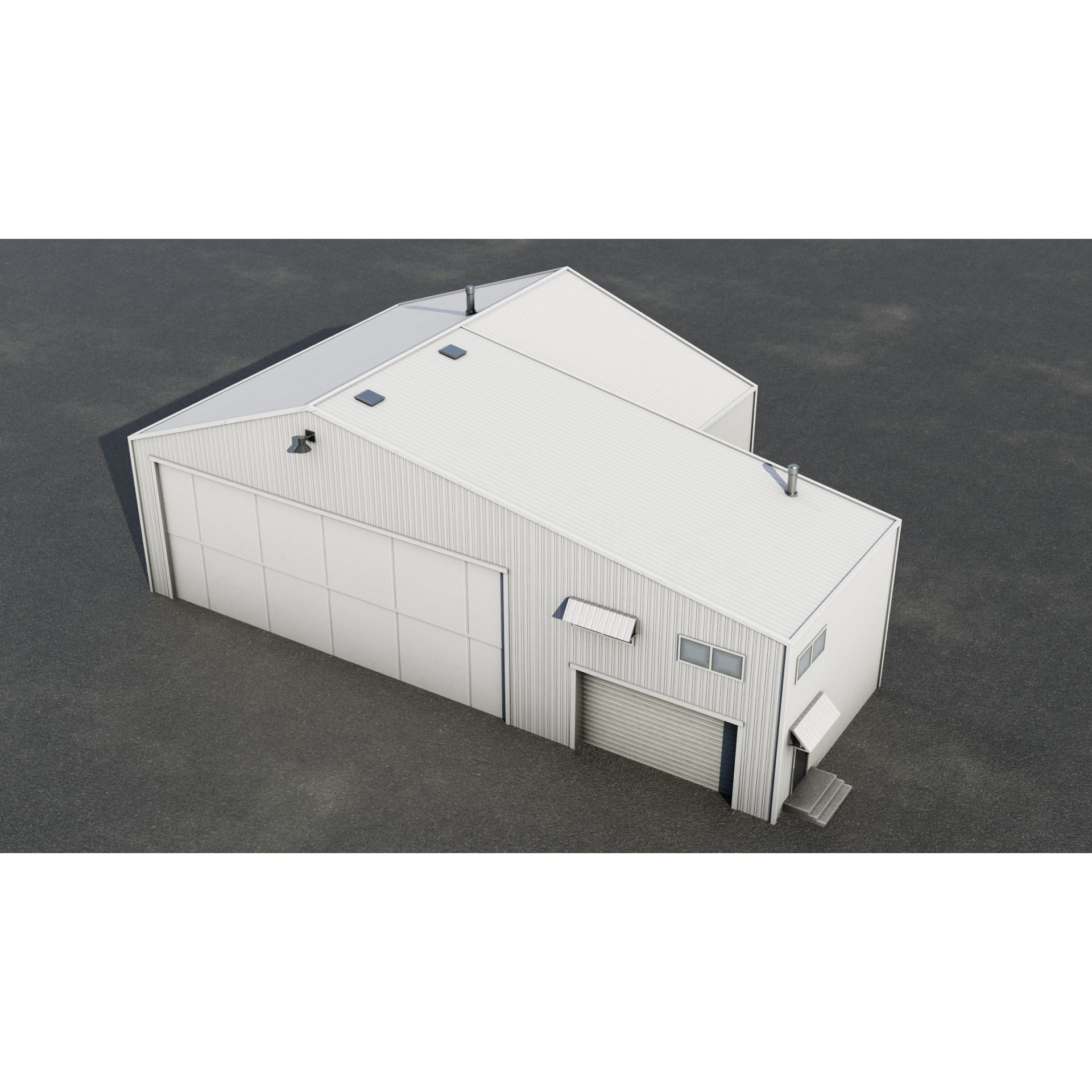 Airfield Hangar Collection - Low-Poly Game-Ready 3D Model - View 9