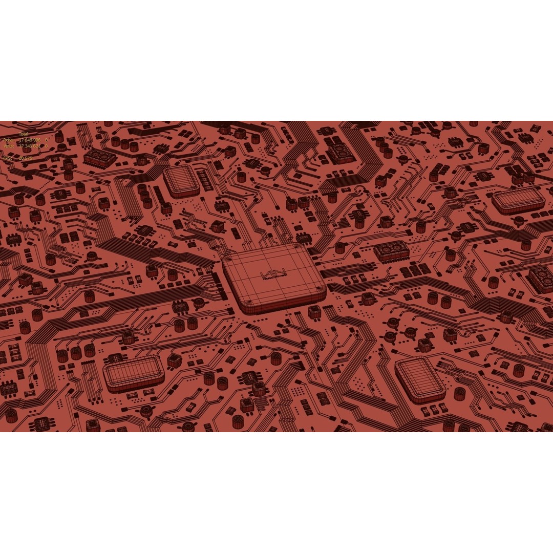 Sci-Fi Microchips 3D Model – Low Poly Asset, Game Ready Formats - View 12