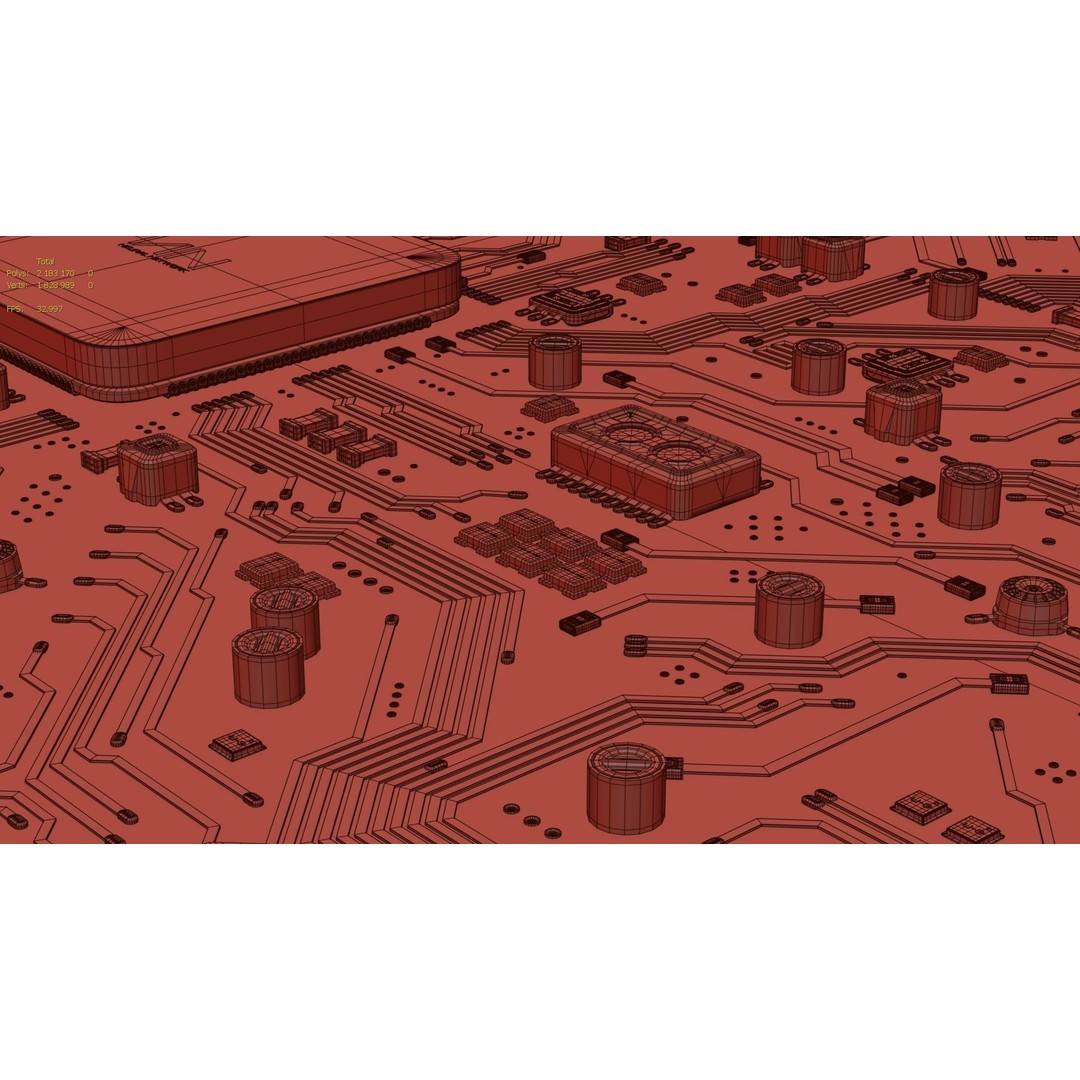Sci-Fi Microchips 3D Model – Low Poly Asset, Game Ready Formats - View 17