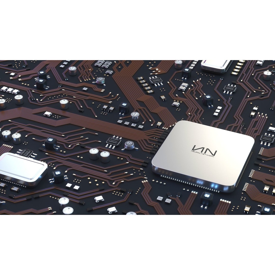 Sci-Fi Microchips 3D Model – Low Poly Asset, Game Ready Formats - View 4