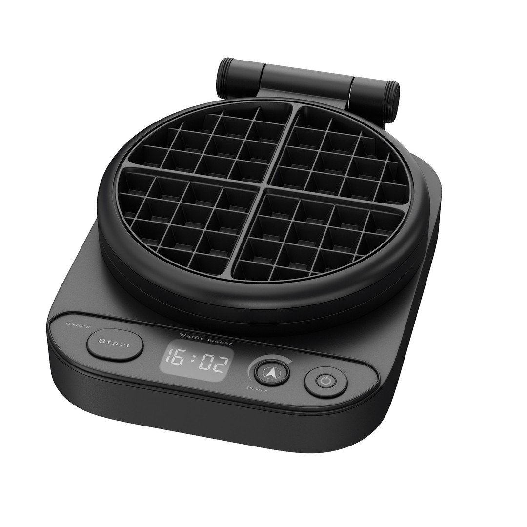 Waffle Maker 3D Model – High Poly Kitchen Appliance, PBR Textures - View 15