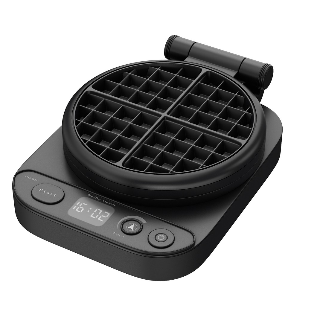 Waffle Maker 3D Model – High Poly Kitchen Appliance, PBR Textures - View 16