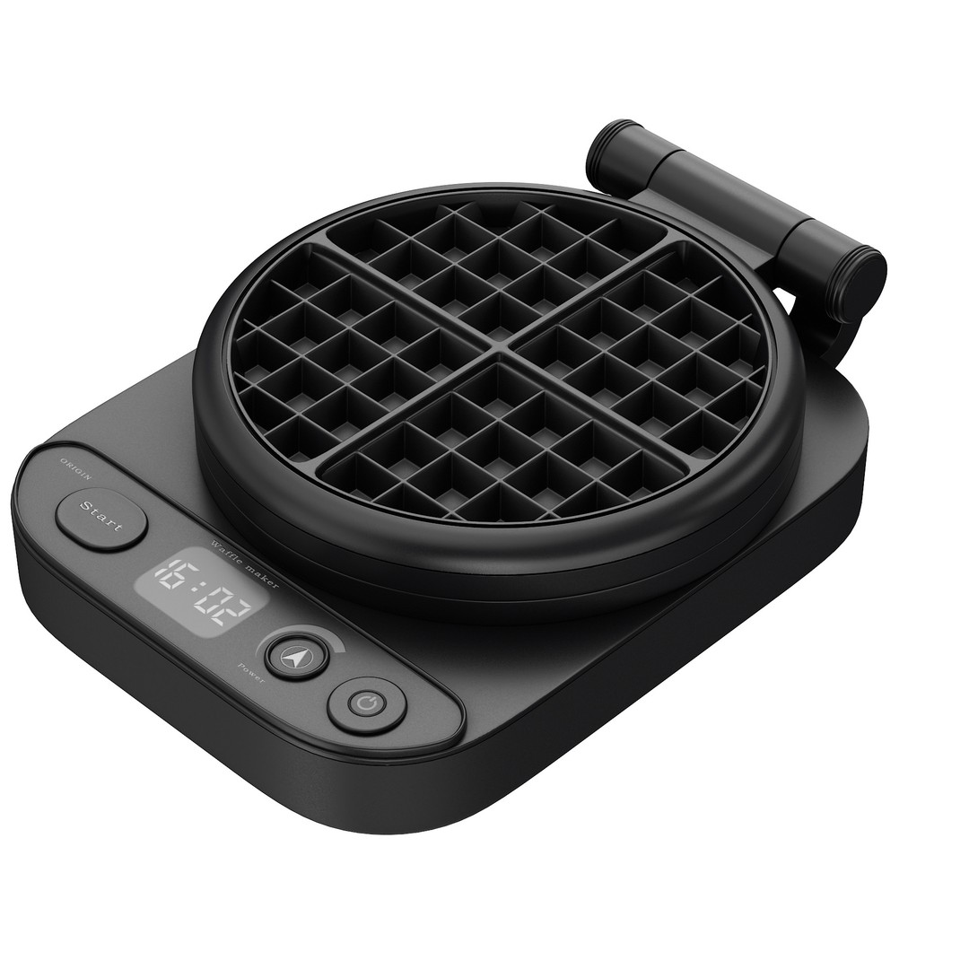 Waffle Maker 3D Model – High Poly Kitchen Appliance, PBR Textures - View 17
